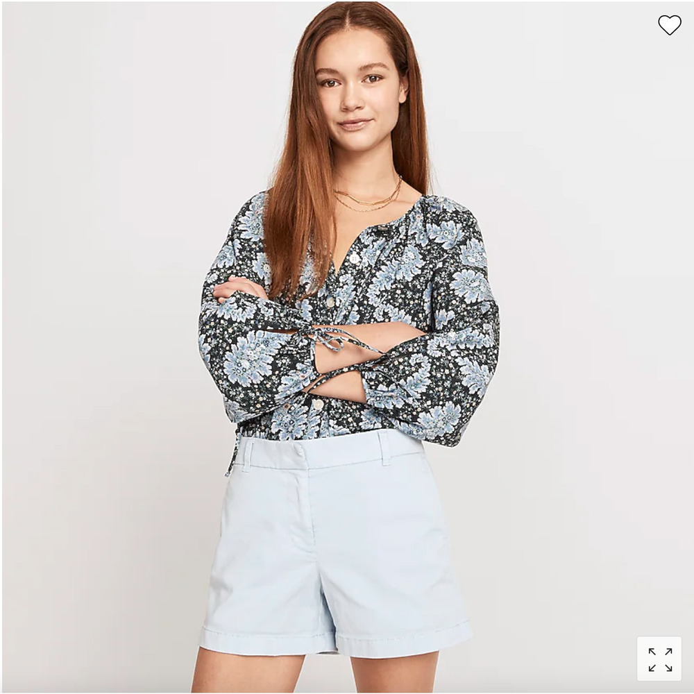 J.Crew | NWT 4" stretch chino short Size 0